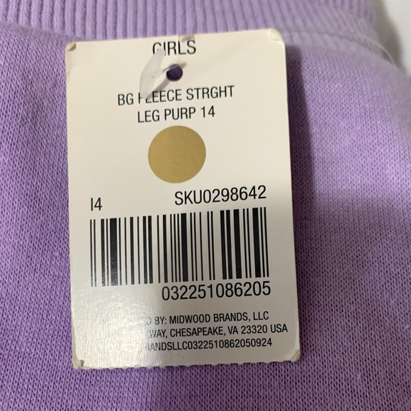 Extremely Me Lavender Girls Sweatpants NWT - Picture 11 of 12